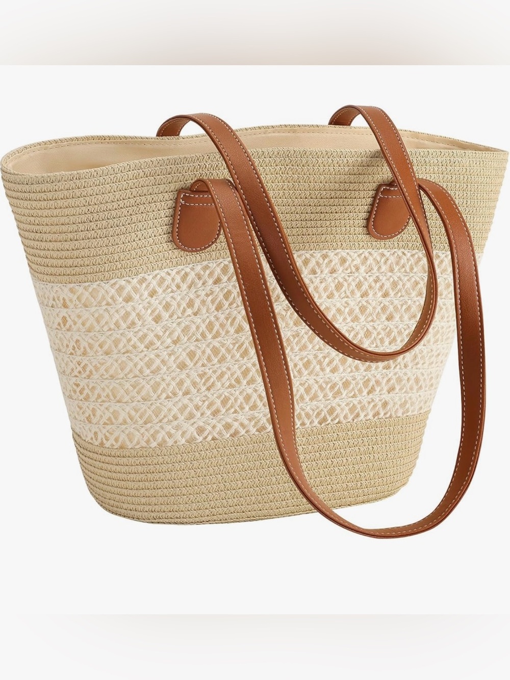Straw Bag For Women, Summer Straw Beach Handbags Large Shoulder Purses